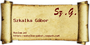 Szkalka Gábor névjegykártya